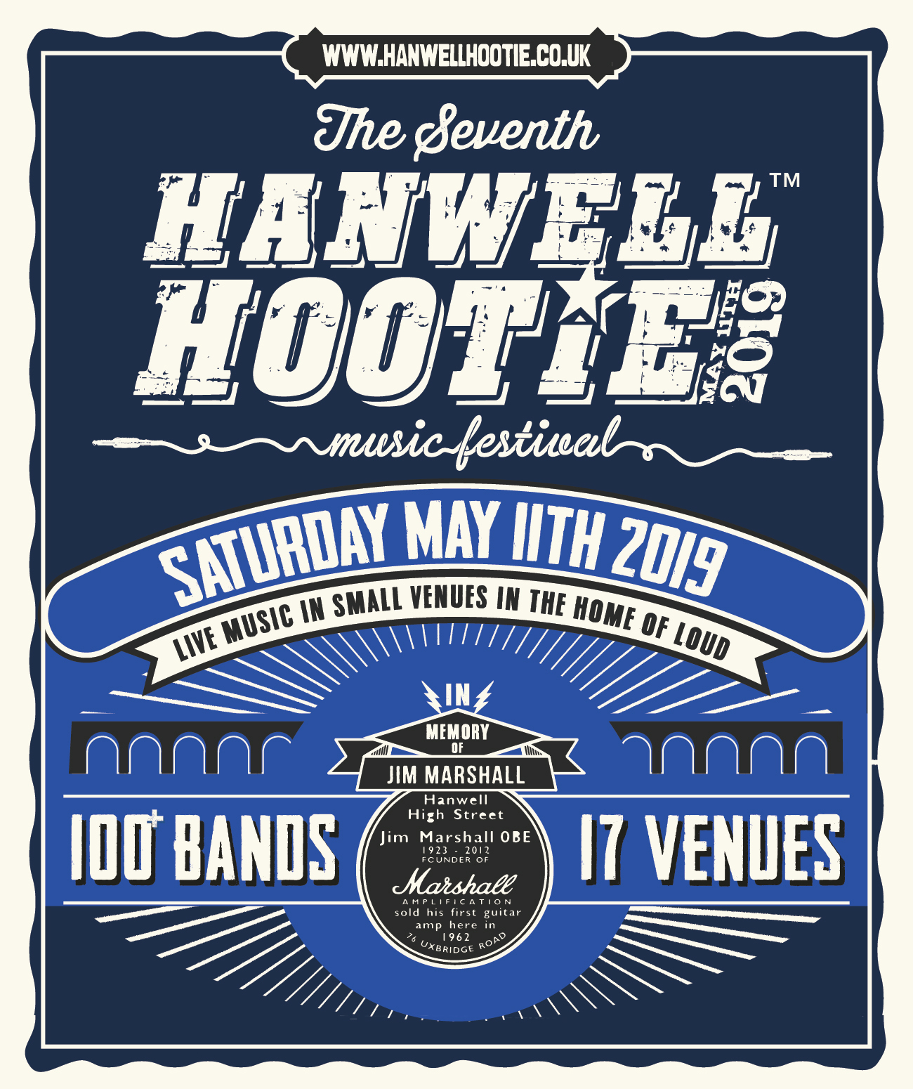 Poster for the seventh annnual Hanwell Hootie takes place on Saturday 11 May 2017.